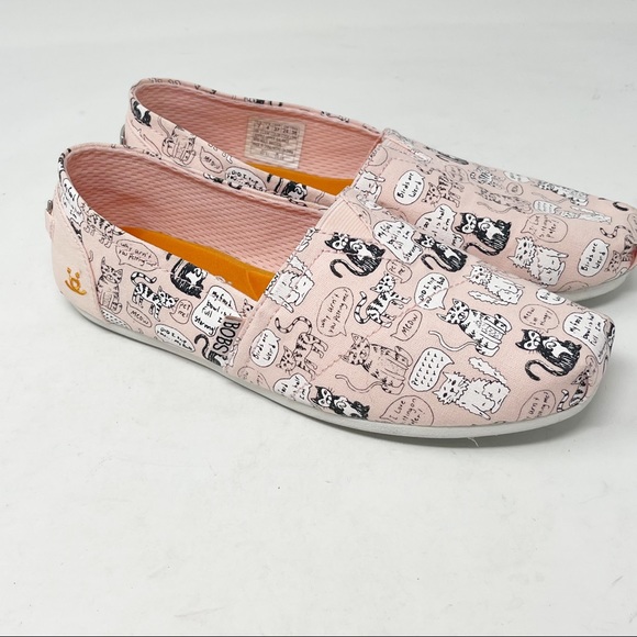 BOBS SKECHERS Women’s Quote Me Light Cat Pink Kitty Cat Slip On Shoes - Picture 2 of 9